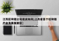 江苏区块链公司现状如何[江苏省首个区块链产业发展集聚区]