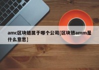 amc区块链属于哪个公司[区块链amm是什么意思]